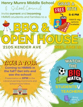Poster with BBQ events